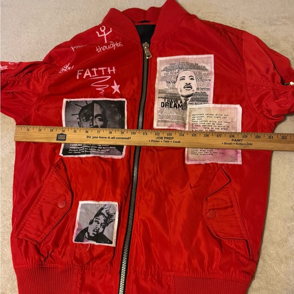 Peace Unltd.NY Patched Bomber Flight Jacket Marthin Luther King Unisex Medium - Picture 9 of 10